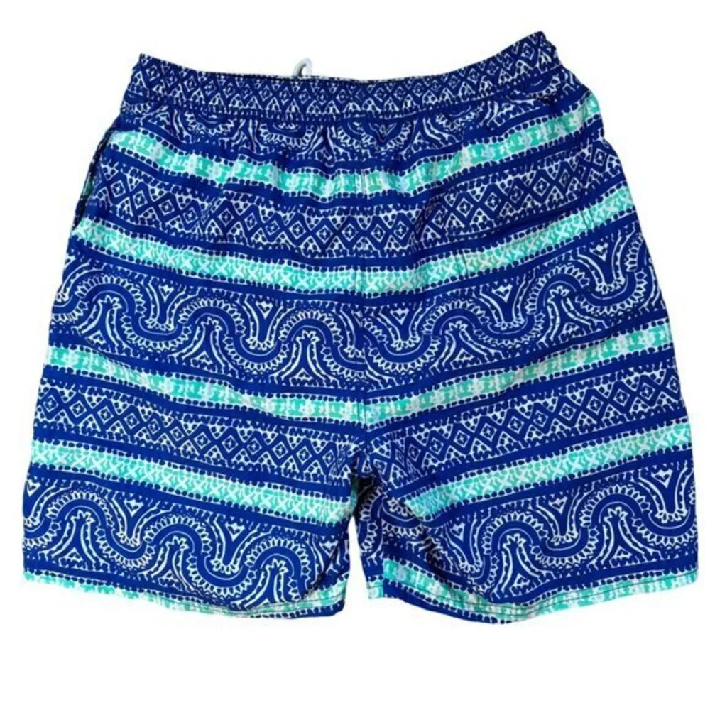 Vineyard Vines‎ Swimsuit Mens Draw String Tiki Print Side & Key Pockets Size M